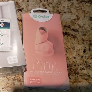 Owlet sock accessorie in Pink